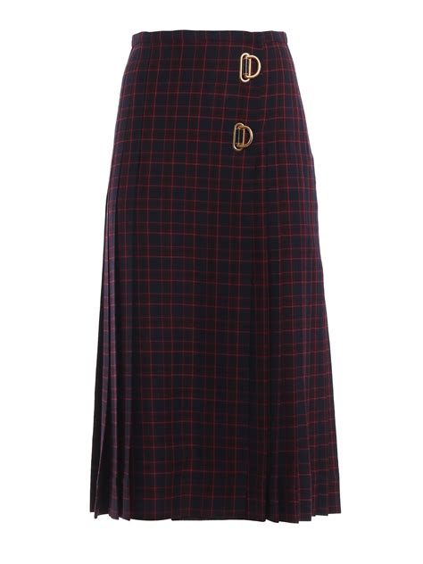 burberry long wool kilt skirt|Designer Skirts .